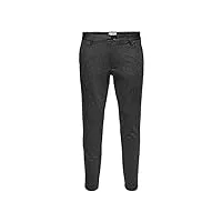 only & sons pantalon chino onsmark pant stripe gw 3727 noos dark grey melange 30 32 dark grey melange (us) 30 / l32