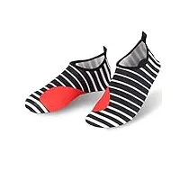 zyll hommes chaussures de sport chaussures de sport nautique barefoot quick-dry slip on aqua yoga beach surf swim socks chaussettes à séchage rapide,a,44/45