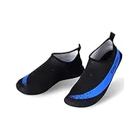 zyll hommes chaussures de sport chaussures de sport nautique barefoot quick-dry slip on aqua yoga beach surf swim socks chaussettes à séchage rapide,d,42/43