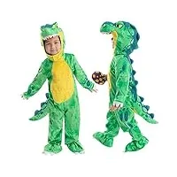 spooktacular creations child green t-rex costume for halloween trick or treating dinosaur dress-up pretend play (toddler(3-4yrs))