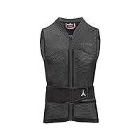 atomic live shield vest amid manche mixte, entièrement noir, m