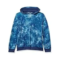 ag adriano goldschmied curry pullover hoodie chemise, abstract tiedye night rain, m homme