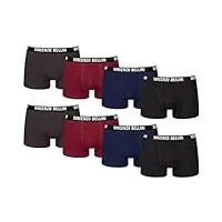 vincenzo bellini lot de 8/12 boxers hipster, sous-vêtements pour homme, confortables et respirants, en coton, multicolore foncé., s