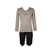 emporio armani pyjama homme coton manches courtes bermuda article 111022 4a500+111205 4a576, 11443 grey, m