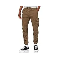 urban classics homme pantalon, classique, coton, brun (darkground), m