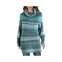 free people pull tunique à rayures en laine mélangée pour femme - bleu - taille s