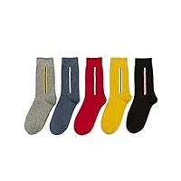 chewo lot de 5 paires de chaussettes pour homme en coton pour costume d'affaires chaussettes de sport spéciales pour homme (taille unique d)