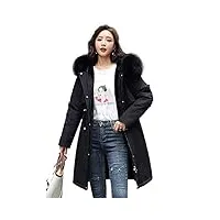 sg-tech manteau femme faux fourrure hiver ɬ駡nt manches longues veste ɰaissi doudoune ࠃapuche blouson ࠍanches chic veste,m,noir