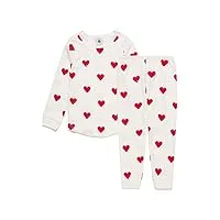 petit bateau pyjama enfant imprimé cœurs en côte 8 ans