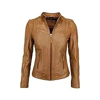 mustang veste en cuir pour femme 31019267, cognac, xl