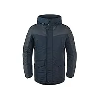 solid inko manteau d'hiver parka veste longue pour homme, taille:m, couleur:insignia blue (194010)