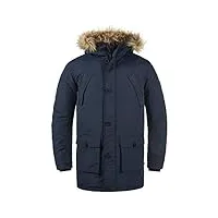 solid frigo manteau d'hiver parka veste longue pour homme, taille:l, couleur:insignia blue (194010)