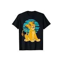 disney the lion king young simba happy blue retro t-shirt