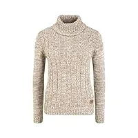 oxmo philipa pull-over À col roulé pull tricot pour femme avec col roulé, taille:s, couleur:dune (795409)