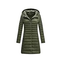 giolshon veste de rembourrage légère matelassée pour femmes à capuche, doudoune en coton hiver casual manteau 320 vert xxl
