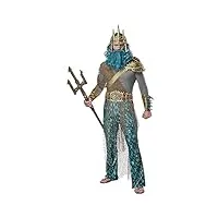 generique - costume de dieu de la mer poséidon pour homme gris/bleu/vert – xl