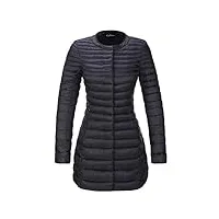 giolshon veste matelassée légère pour femmes, doudoune rembourrage en coton, ajustée casual manteau 7148 noir l