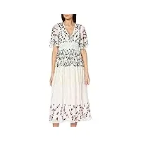 frock and frill embellished midi dress robe de cocktail, blanc, 36 femme
