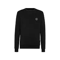 philipp plein masculin sweatshirt ls istitutional noir x-small