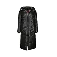 maze 42020108 manteau en cuir à capuche pour femme noir - noir - m