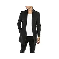 redbridge manteau d'homme veste longue et élégante slim-fit classy understatement noir xxl