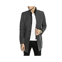 redbridge manteau pour homme veste d'hiver classy chic blouson transformable gris xl