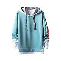 kenaijing sweat à capuche pour hommes, sweatshirt décontracté à capuche imprimé pour hommes.bleu, 2xl