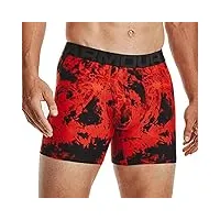 under armour boxer tech 15,2 cm sous-vêtements, rouge radiant (839)/noir, s homme