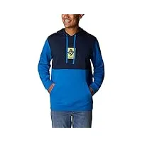 columbia hoodie trek colorblock sweat à capuche, bleu marine/indigo vif, x-large-10x-large homme