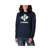 columbia hoodie sweat à capuche trek graphic, bleu marine/pierre empilée, medium-10x-large femme