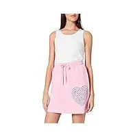 love moschino mini skirt with side pockets and elasticized waist jupe, rose, 40 femme