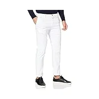 replay pantalon chino homme hyperflex avec stretch, blanc (white 120), 28w / 32l