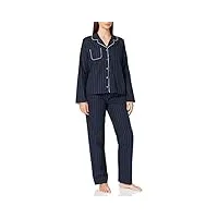 seidensticker women pyjama long ensemble de pijama, nachtblau, 42 taille normale femme