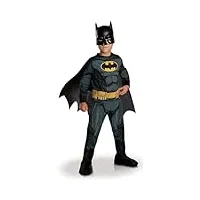 rubies - dc officiel - batman - déguisement classique pour enfant - taille 3-4 ans - costume avec combinaison imprimée,ceinture, couvre-bottes, cape détachable et masque - halloween, carnaval
