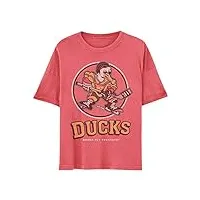 mens classic mighty ducks shirt - the mighty ducks tee shirt - gordon bombay & charlie conway graphic t-shirt (red, medium)