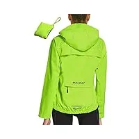 baleaf bike jacket femmes veste de pluie imperméable respirant randonnée veste d'été coupe - vent veste extérieure veste légère résistante aux intempéries veste de vélo jaune fluorescent xl