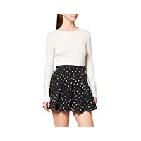 love moschino skirt printed in all-over mini hearts jupe, f.nero-scri.bco, tbc aux femmes