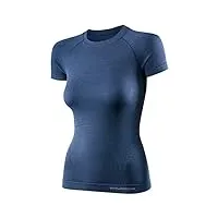 brubeck femme t-shirt fonctionnel | respirant | thermo | sport | haut | sous-vêtement | base layer | 41% laine mérinos | ss11700
