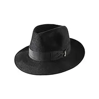 borsalino - chapeau fedora large bord, homme ou femme s.q icare - taille 55 cm - noir