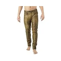 bockle® premium antik pantalon en cuir home jean brun pantalon en cuir home, size: 28w / 30l