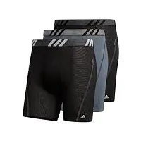 adidas men's big & tall sport performance mesh boxer brief underwear (3-pack), black/onix grey/black, xx-large big tall
