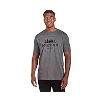 marmot culebra peak t-shirt à manches courtes pour homme anthracite