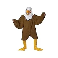california costumes eagle maniac mascotte pour adulte avec mâchoire mobile marron/blanc taille unique