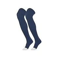 tck prosport chaussettes de baseball au-dessus du genou pour homme, femme, garçon, fille - bleu - medium