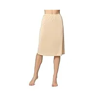 bellivalini jupon sous robe jupe lingerie sous-vêtements femme me4141 (beige, l)