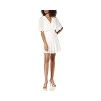 bcbgmaxazria smocked waist mini dress robe, blanc cassé, 36 femme
