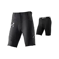 rockbros shorts cuissard sets ensemble vélo vtt homme 2 en 1 cyclisme caleçon et pantalon court sport loirsir séchage rapide m-4xl gris marron noir