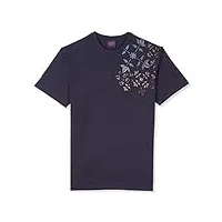 oxbow p0tasta tee-shirt manches courtes imprimé épaule deep marine