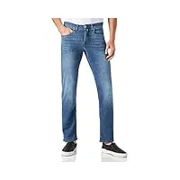 pierre cardin 5-pocket lyon tapered jeans, buffes usés bleus, 38w x 34l homme