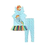 my little pony rainbow dash little girls t-shirt legging set light blue 6-6x